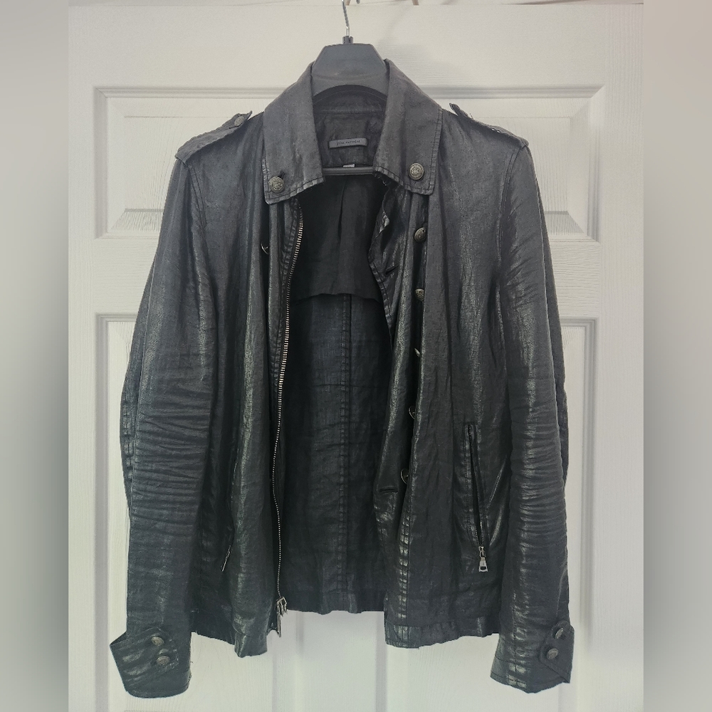 COATED LINEN JOHN VARVATOS LIGHT MILITARY JACKET